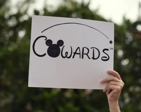 Hundreds Rally Near Mickey Mouse Company HQ Over ‘Authoritarian’ Jimmy Kimmel Show Removal